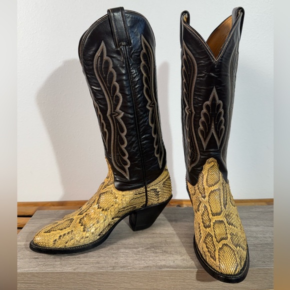 Tony Lama Gold Label Women’s Exotic Western Boots Size 6.5 A Snakeskin USA Made - Picture 4 of 16